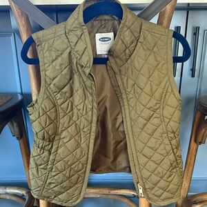 Old Navy Olive Quilted Vest